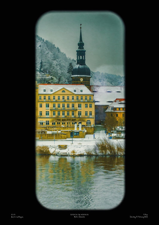 Berlin Prague Poster Art Print Train Travel Katie Edwards Photography London