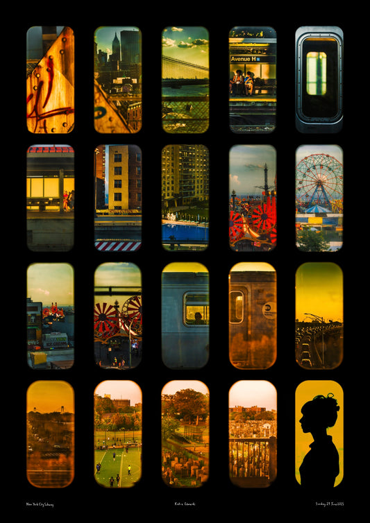 New York City Subway Poster Art Print Train Travel Katie Edwards Photography London