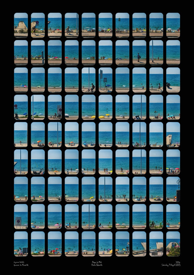Côte d'Azur Poster Art Print Train Travel Katie Edwards Photography London
