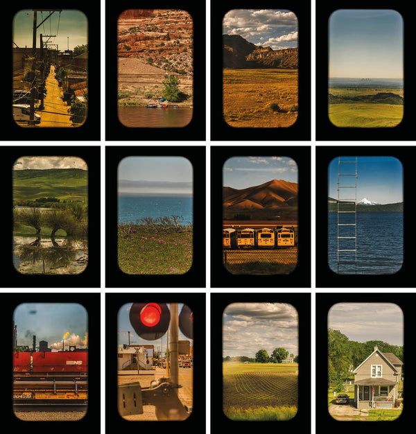 USA Postcard Art Print Train Travel Katie Edwards Photography London